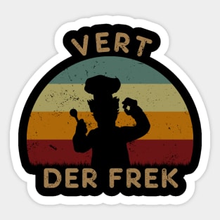 The Swedish Chef Retro Sunset Sticker